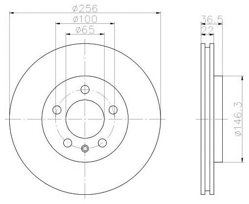 Диск Тормозной Vw Golf 4,5 Audi A2, A3 Skoda Fabia, Octavia Передний (1Шт.) Valeo Phc Valeo phc арт. R5021