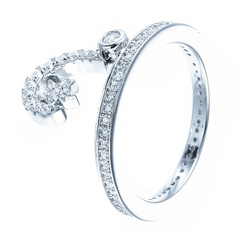 фото Кольцо из серебра 925 пробы с кубическим цирконием ml02343a_ko_001_wg element47