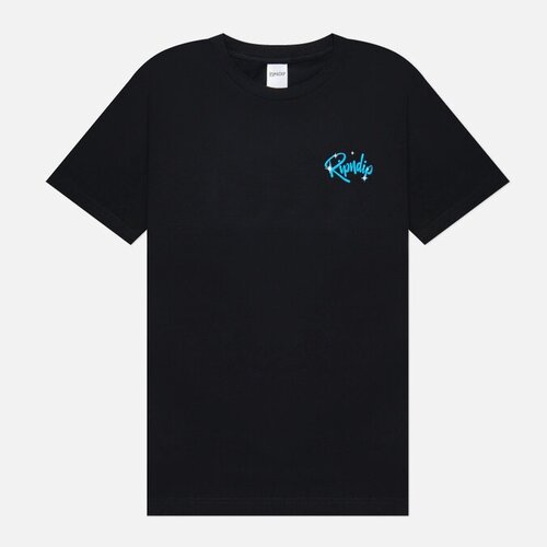 Футболка RIPNDIP, прямой силуэт, воротник отсутствует, однотонная, размер M, черный