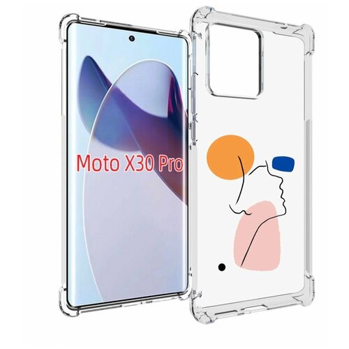 Чехол MyPads абстракция девушки женский для Motorola Moto X30 Pro задняя-панель-накладка-бампер