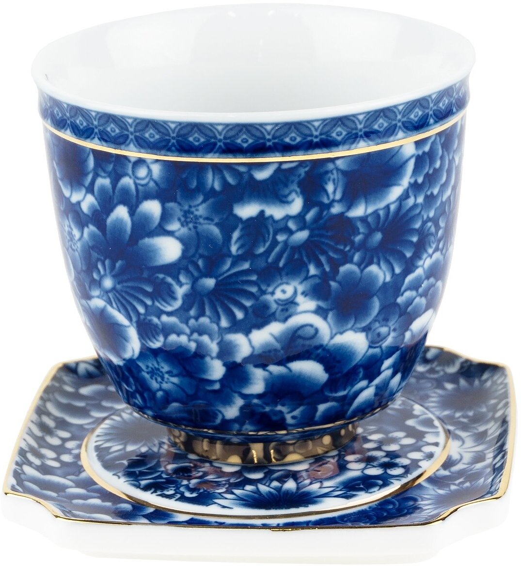 Чашка на подставке для чайной церемонии, фарфор, объем 120 мл
