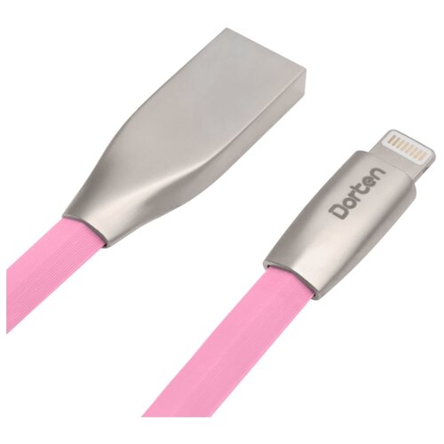 Кабель Dorten USB - Lightning, Zinc Shell Series, 1.2 м, розовый нижний шлейф разъем зарядки и синхронизации ipad mini 4 mini 5 черный