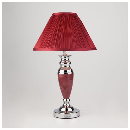 фото Классическая настольная лампа eurosvet 008/1t mrd (бордо)