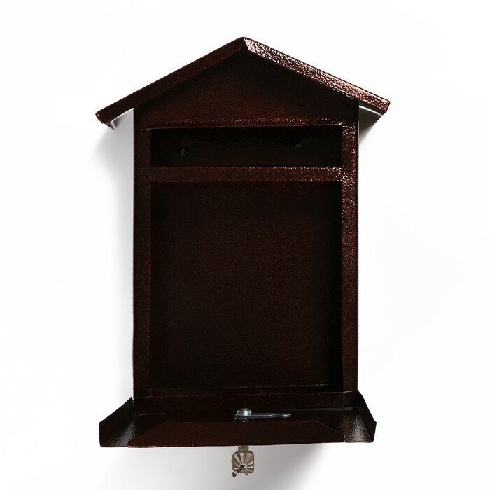 Ящик почтовый с замком, вертикальный, «Домик-Элит», коричневый - фотография № 3