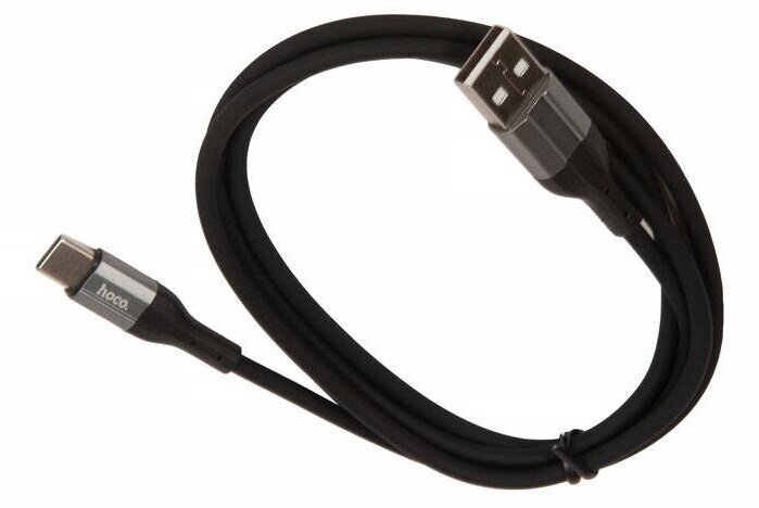 Cable / Кабель USB HOCO X72 Creator silicone для Type-C, 3.0А, длина 1.0м, черный