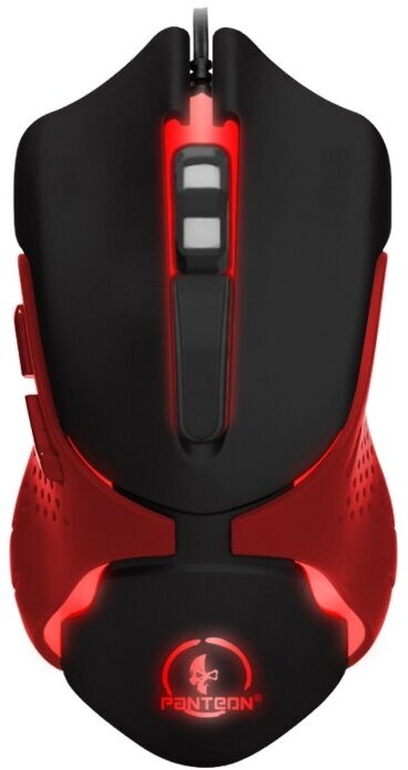 Проводная игровая мышь Jet.A Panteon MS67 black-red (1200-3200dpi,6 кнопок, LEDподсветка, USB)