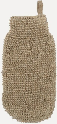 Изображение товара Мочалка-варежка для мытья тела, 10,5х21,5 см, конопляное волокно, бежевая, Eco life