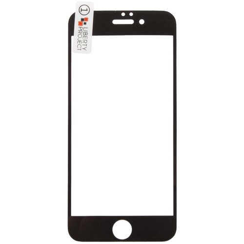 Защитное стекло LP для iPhone 6/6s Tempered Glass 2,5D с рамкой 0,33 мм, 9H (ударопрочное/черное)