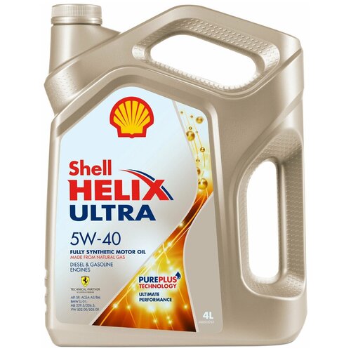 Синтетическое моторное масло SHELL Helix Ultra 5W-40 SP, 4 л, 3.6 кг