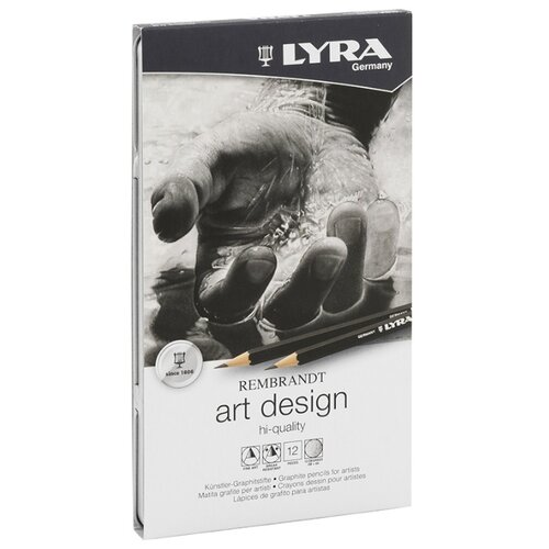 фото Lyra набор чернографитных карандашей rembrandt art design set, 12 шт. 6b-4h