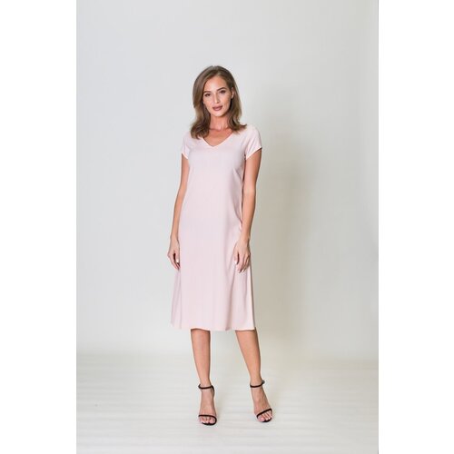 фото Платье days, вискоза, повседневное, прямой силуэт, размер 44, голубой