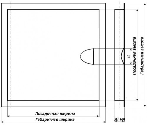 Ревизионный люк металлический,люк сантехнический с магнитным замком,900х250мм (посадочный размер) Белый - фотография № 3