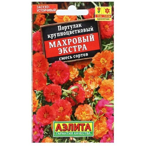 Семена Цветов Портулак махровый Экстра, смесь сортов, 0,1 г семена цветов портулак махровый экстра смесь сортов 0 1 г