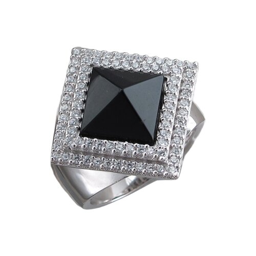 фото Эстет кольцо с рубином, агатом и фианитами из серебра г16к4549192700д, размер 17