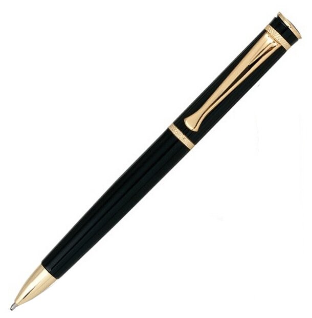 Ручка подарочная шариковая BRAUBERG Perfect Black, корпус черный, узел 1 мм, линия письма 0,7 мм, синяя, 141416 1 шт.