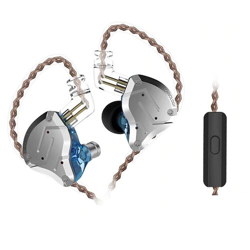 Арматурные гибридные наушники KZ ZS10 pro черные с микрофоном 399000₽