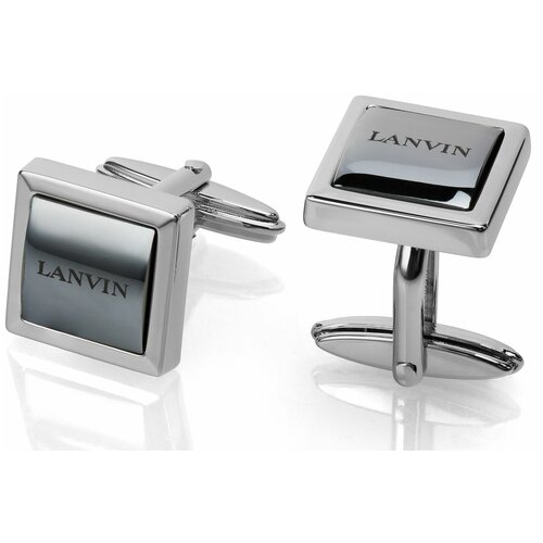 Запонки Lanvin gematite/rhodium, LV 9841/6, родий.