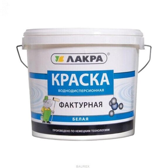 Краска фактурная Лакра Белый 9кг