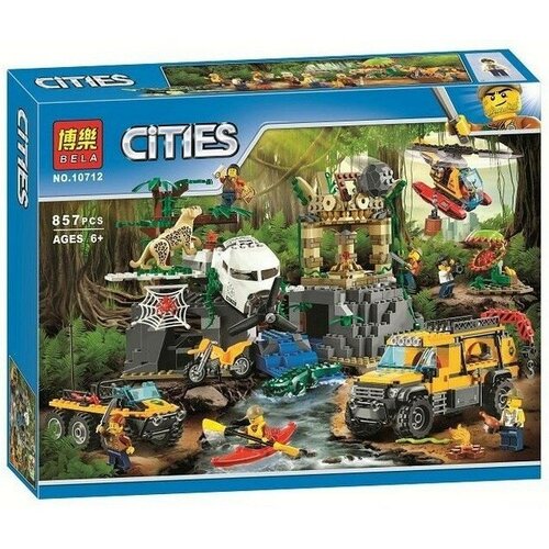 Конструктор Cities «База исследователей джунглей» конструктор lego city 60161 база исследователей джунглей 813 дет