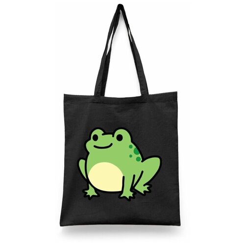 фото Сумка-шоппер унисекс каждому своё "лягушка/жаба/frog" белая