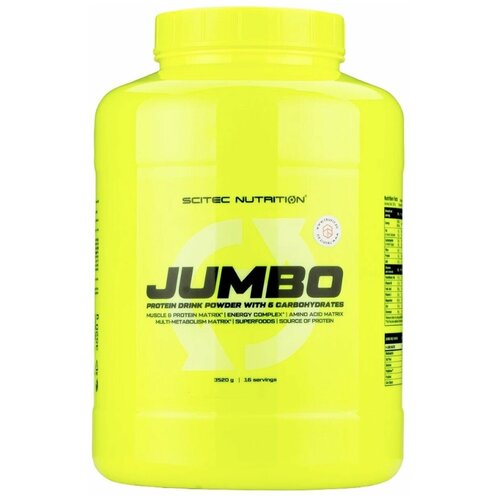 Гейнер Scitec Nutrition Jumbo, 3520 г, клубника