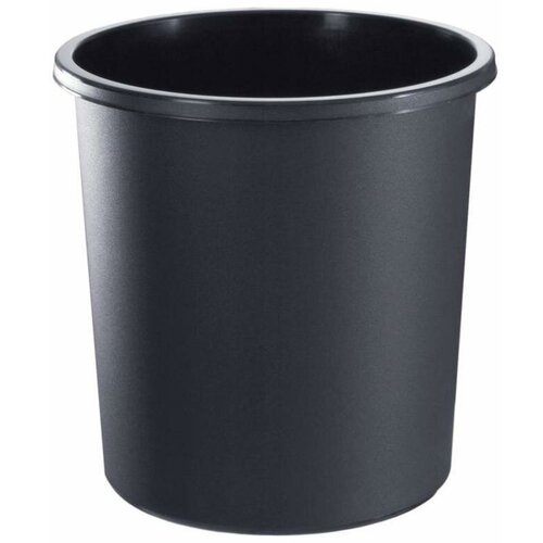 Корзина для мусора Стамм 18 л пластик черная (31х32.5 см)