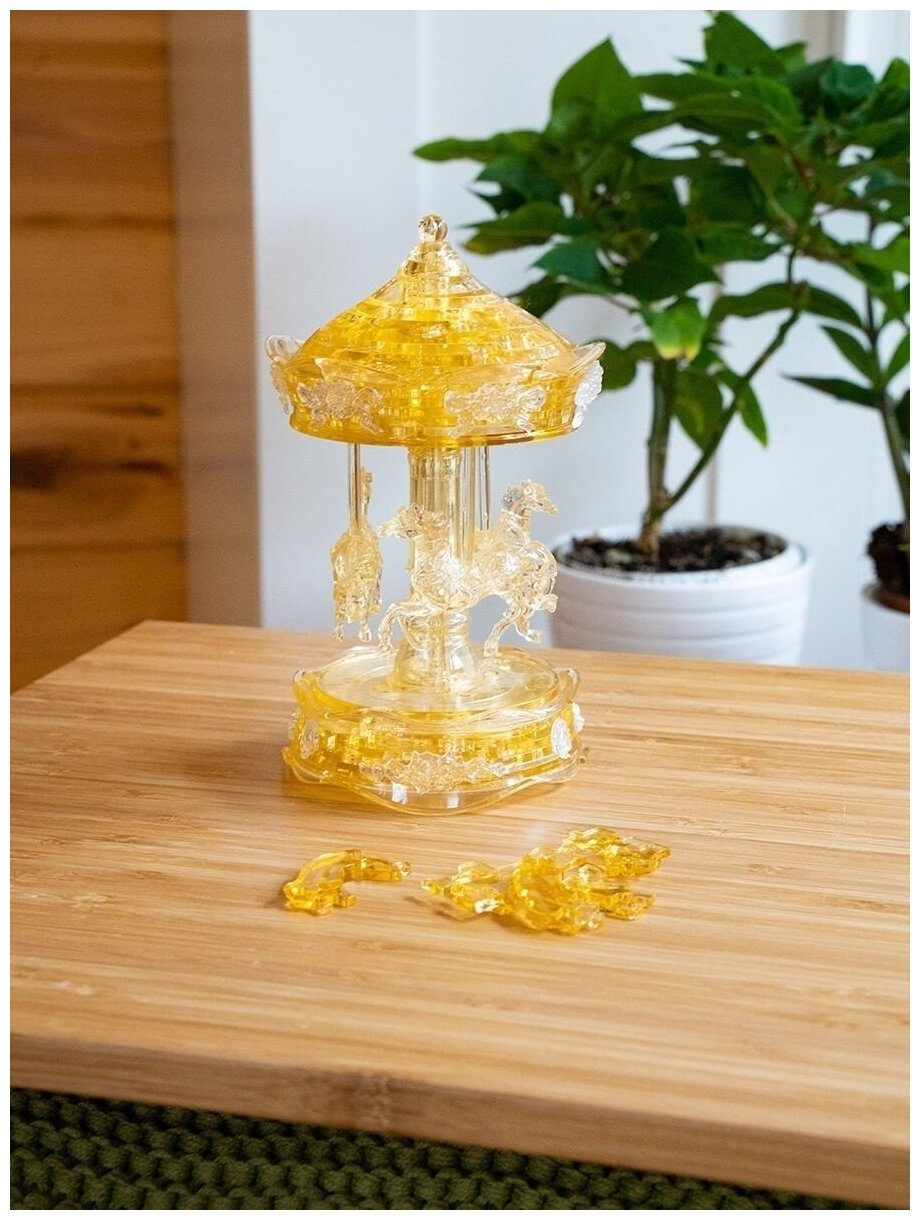 Головоломка 3D Crystal Puzzle Золотая Карусель цвет: желтый - фото №12