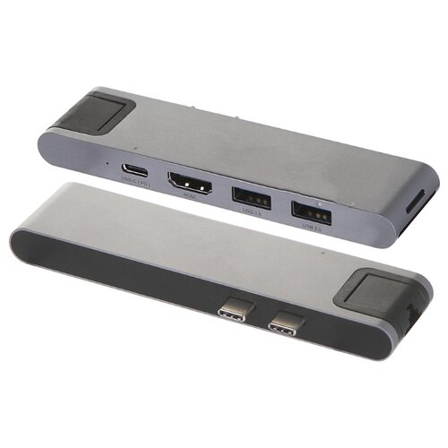 Хаб USB Baseus Thunderbolt C / Pro Grey CAHUB-L0G usb концентратор baseus thunderbolt c pro cahub l0g разъемов 5 серый
