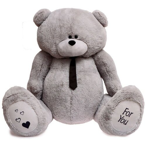 Мягкая игрушка Мишка Дедди цвет серый 190 см 15922₽