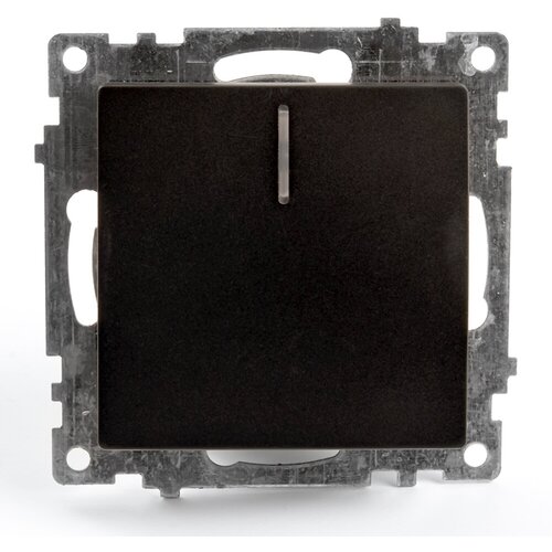 Выключатель 1-кл. c индикатором stekker Катрин gls10-7101-05 250В 10А черный