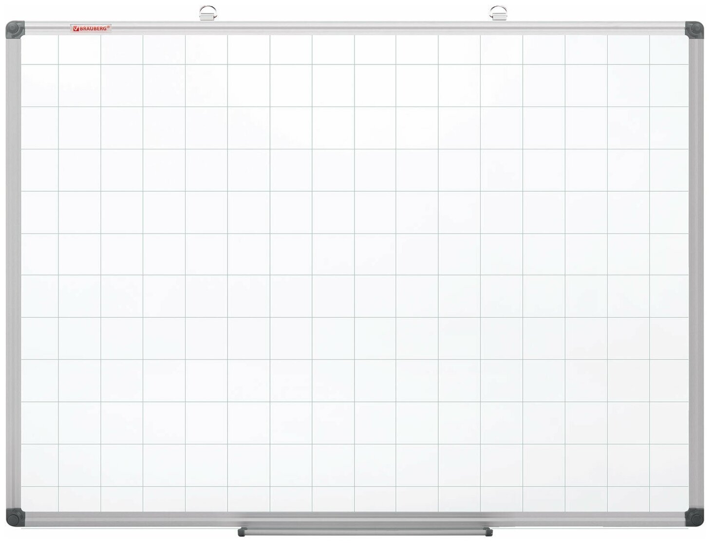 Доска демонстрационная магнитно-маркерная на стену для офиса и дома В Клетку 60х90см алюминиевая рамка Brauberg Extra