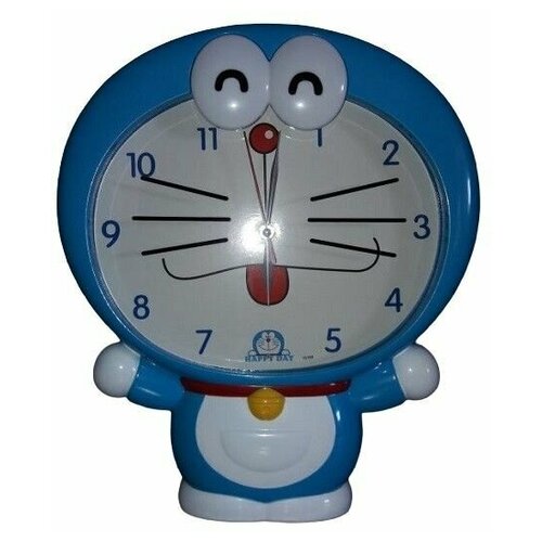 LVK SS 15164 BL Кот Doraemon часы настенные L28H33