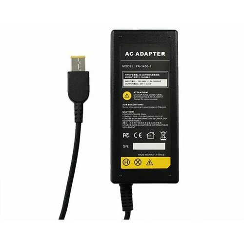 Блок питания для ноутбука 20,0 V/2,25 A, разъем square (Lenovo) 1 класс