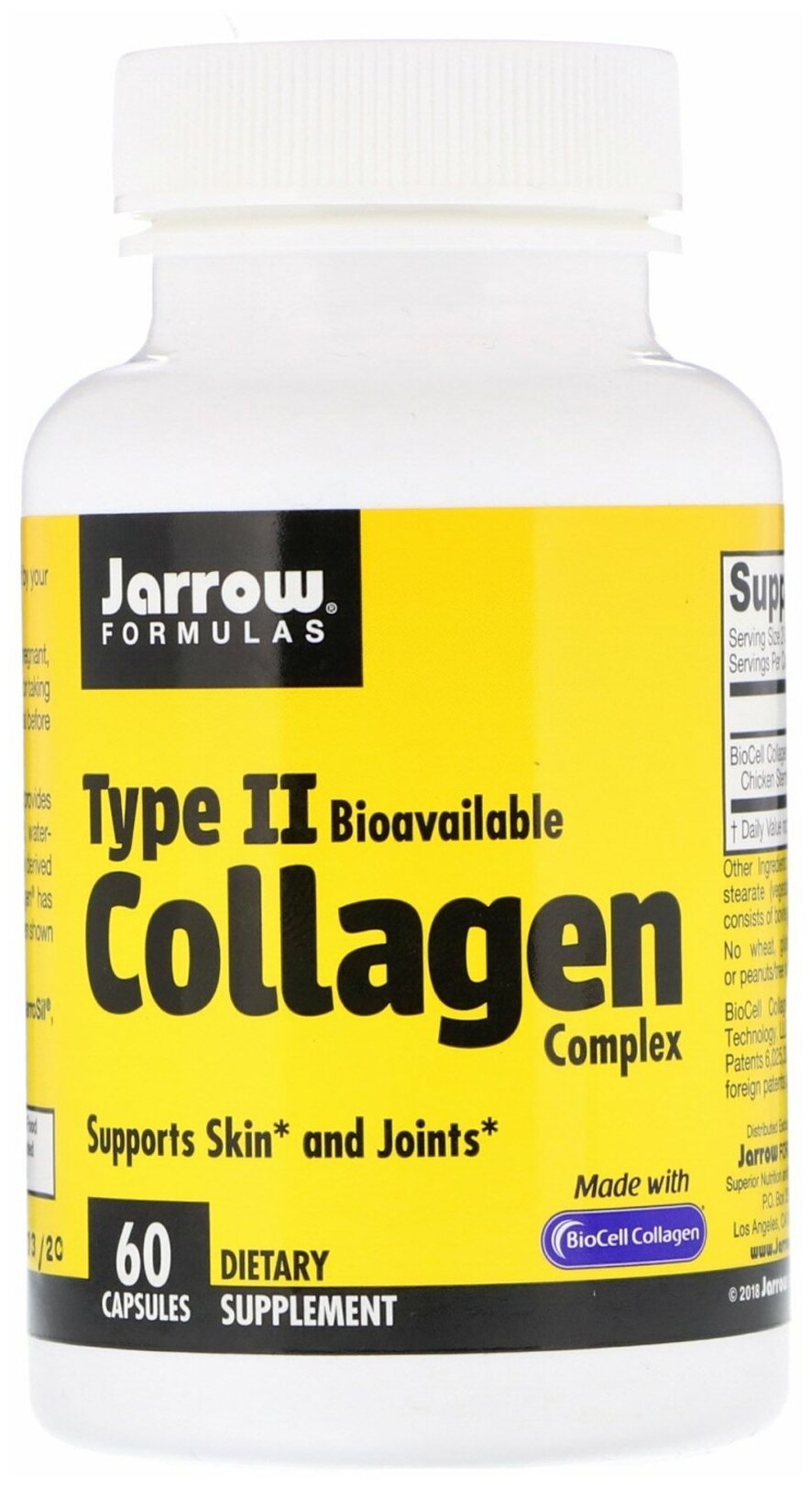 Jarrow Formulas - Type II Collagen Complex (60 капсул) - коллаген 2-го типа для поддержки здоровья суставов