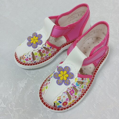 фото Сандалии сандра, размер 26, белый, розовый