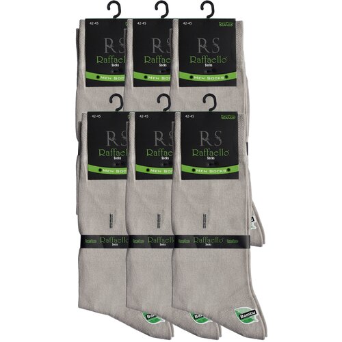 Носки Raffaello Socks, 6 пар, размер 42-45, серый носки 6 пар размер 45 серый