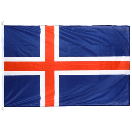 Флаг Исландии с карабинами 90х135 см