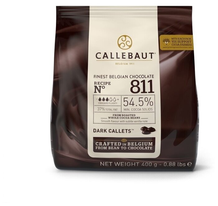 Callebaut - Шоколад темный 54,5% какао (811-E0-D94) 0,4кг