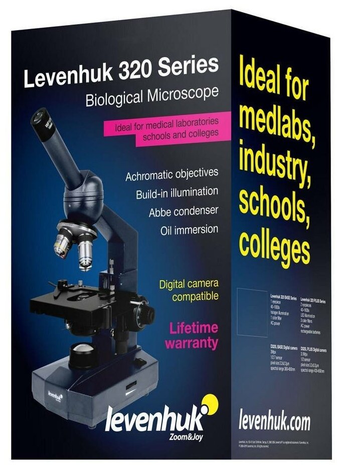 Микроскоп Levenhuk 320 BASE монокуляр 401000x на 4 объектива серый/черный - фото №17