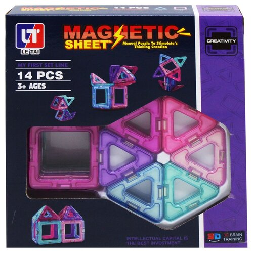 Конструктор LeTai Magnetic Sheet Creativity LT8001, 14 дет.