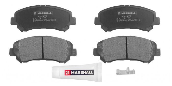 Дисковые тормозные колодки передние Marshall M2624632 для Nissan X-Trail, Nissan Qashqai, Nissan Qashqai+2 (4 шт.)
