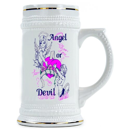 фото Пивная кружка angel...devil drabs