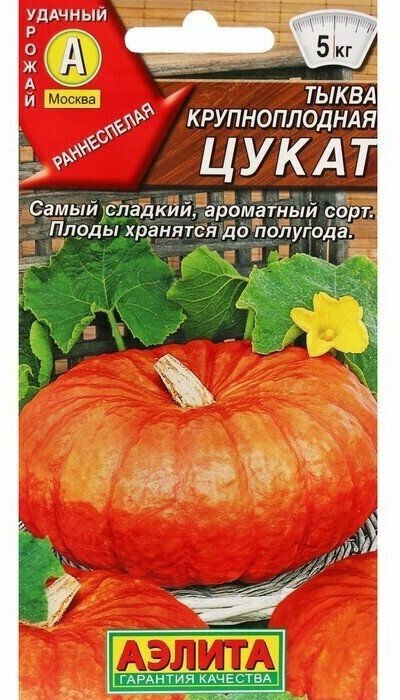 Семена Тыква крупноплодная . Цукат . ц/п, 1 г .3 уп.