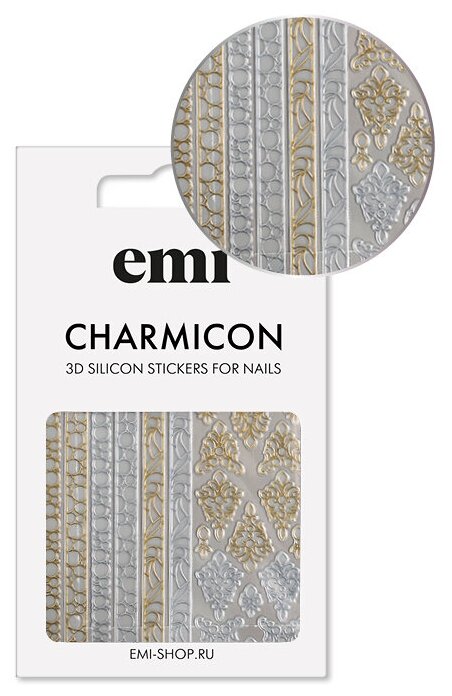 E.Mi, 3D-стикеры №153 Драгоценности Charmicon 3D Silicone Stickers