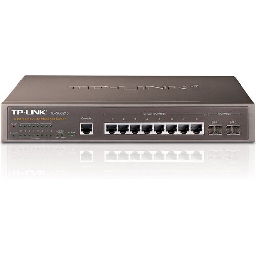 Коммутатор TP-Link TL-SG3210 8 ports 10/100/1000Mbps kuwfi 5 port gigabit switch rj45 lan hub full or half duplex exchange mini 10 10 1000mbps desktop fast ethernet switch