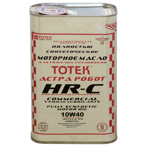 Моторное масло тотек HR-Commercial SAE 10W40 HRC1040001