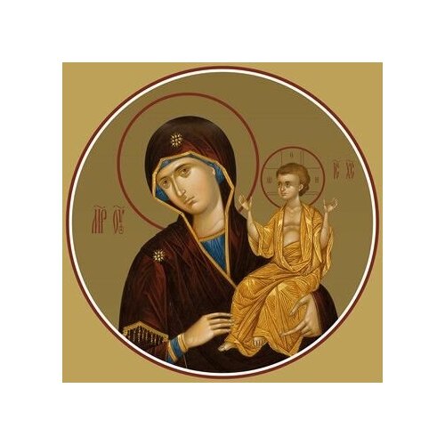 Освященная икона на дереве ручной работы - Пресвятая Богородица, 20x20x3 см, арт Ид4535 икона на дереве ручной работы пресвятая богородица 20x20x3 см арт ид4535