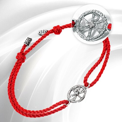 Браслет красная нить на руку православный серебряный ювелирное украшение 