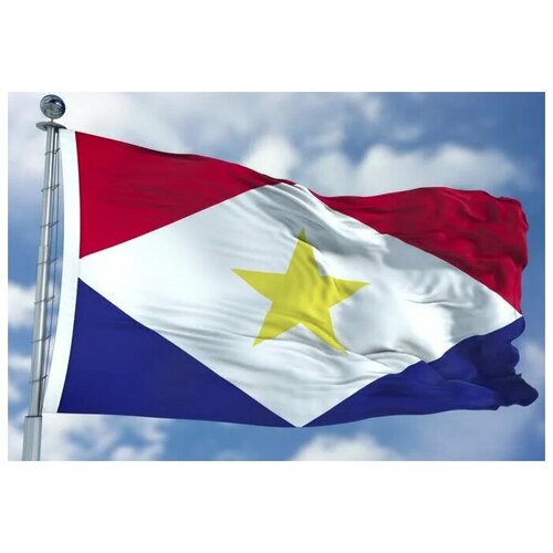 Флаг острова Саба 70х105 см флаг 210х140 см мальдивские острова gorolla