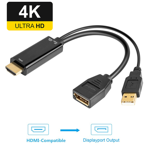 Адаптер-конвертер PALMEXX из HDMI(m) в DP DisplayPort(f), 4K@60Гц конвертер palmexx hdmi vga audio питание